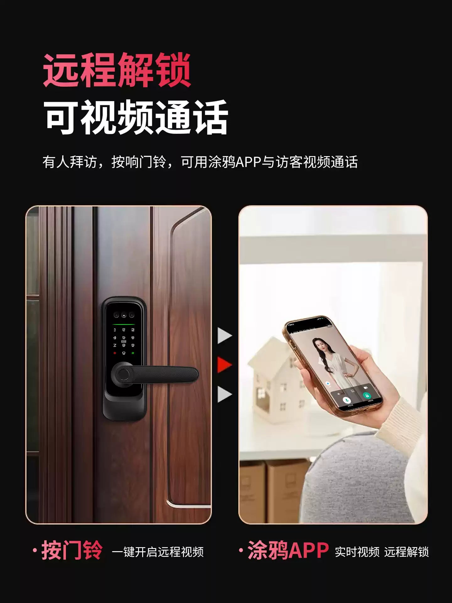 人脸识别室内指纹锁木门密码锁家用智能锁办公室密码球锁免改孔