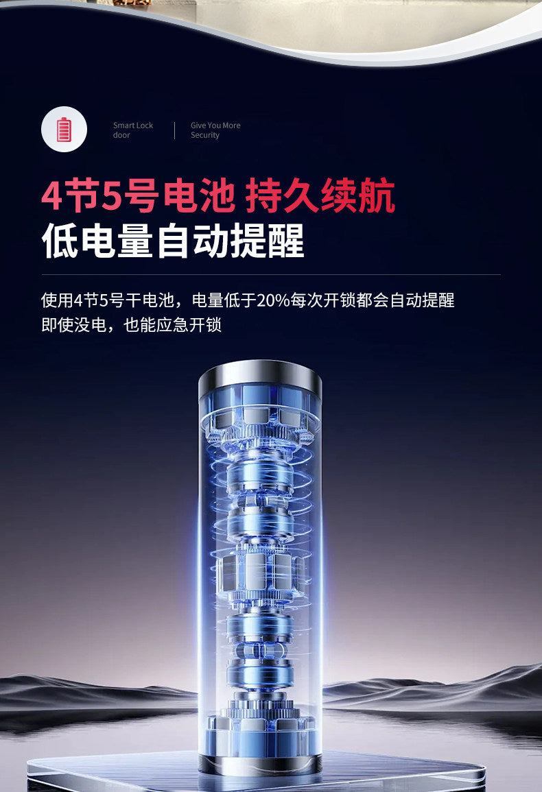 人脸识别室内指纹锁木门密码锁家用智能锁办公室密码球锁免改孔